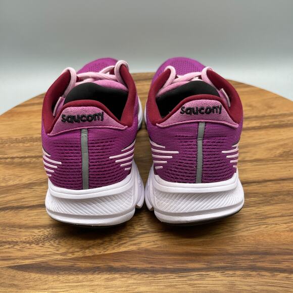 Saucony Ride 14 Shoes Womens Size 8 Purple Athletic Running Comfort Gym Sneakers - Picture 4 of 10